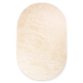 Tapeso Ovaal hoogpolig vloerkleed - Comfy plus - crème - 120x180 cm