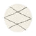 Boho&me Rond hoogpolig vloerkleed ruit Artisan - wit|zwart - 100 cm