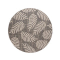 Boho&me Rond buitenkleed palmbladeren Sunny - donkergrijs - 100 cm