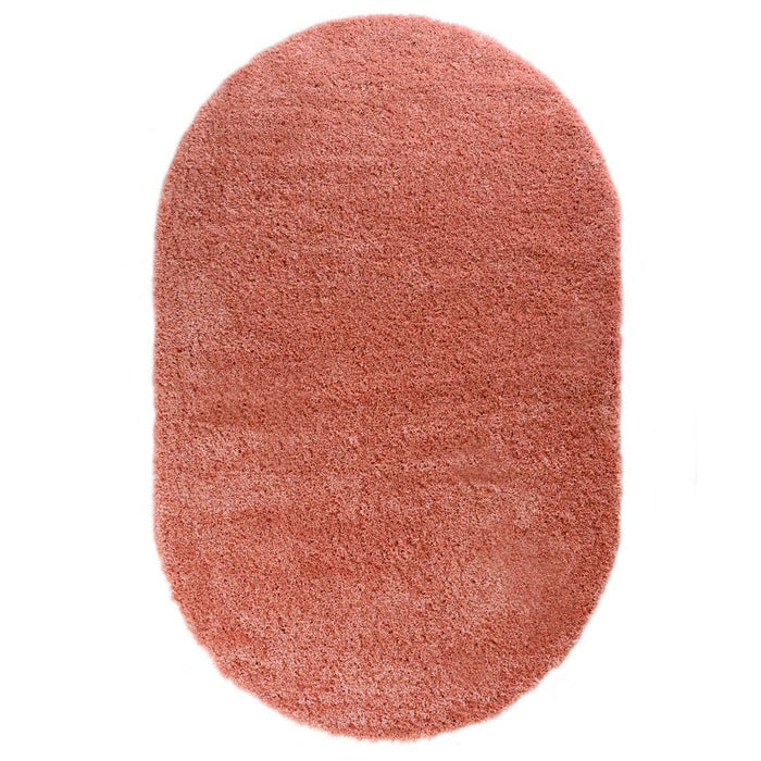 Tapeso Ovaal hoogpolig vloerkleed - Cozy Shaggy - roze - 240x340 cm