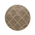 Boho&me Rond jute buitenkleed ruiten Sunny - naturel - 150 cm rond