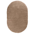 Tapeso Ovaal hoogpolig vloerkleed - Cozy Shaggy - beige - 150x240 cm
