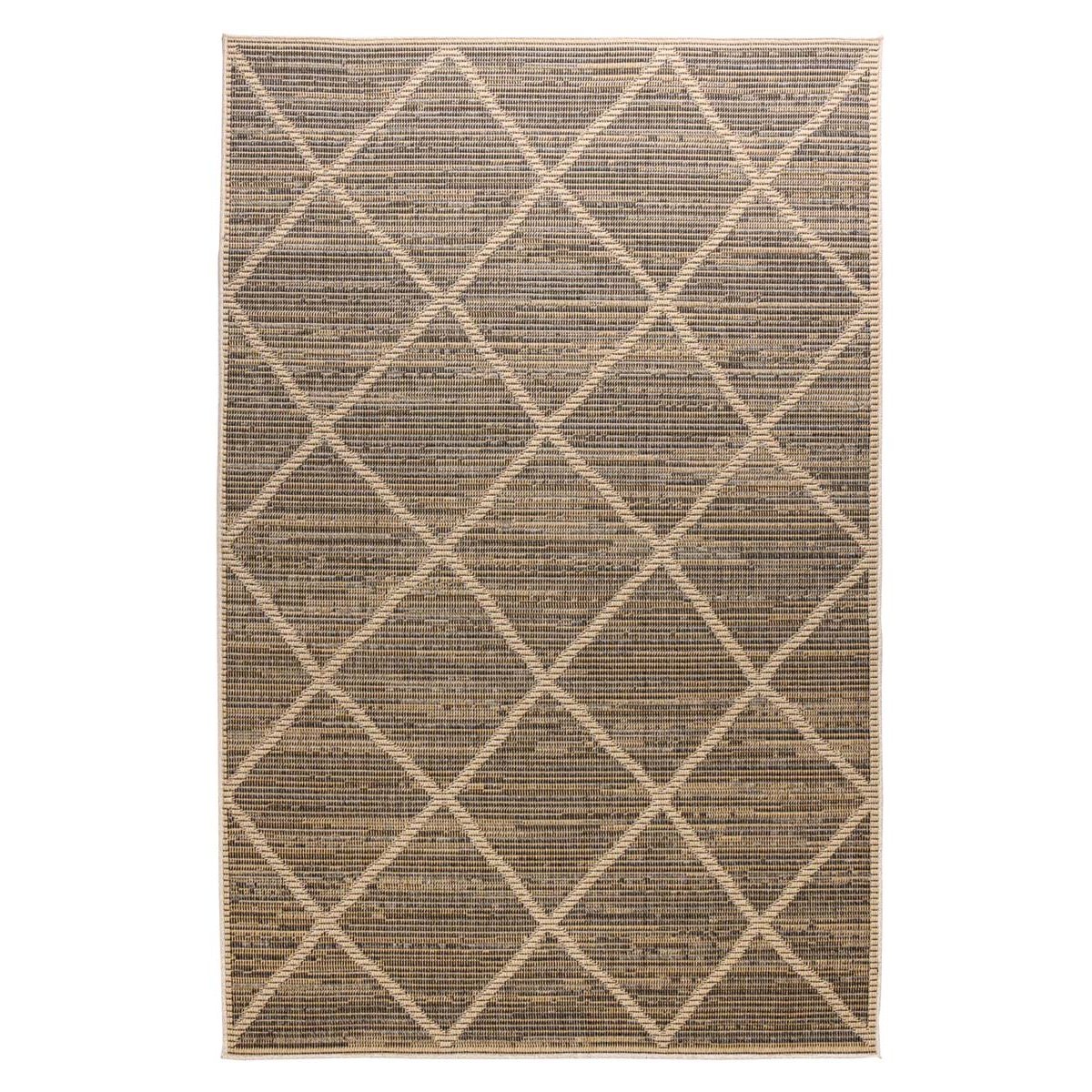 Boho&me Jute buitenkleed ruiten Sunny - naturel - 80x150 cm