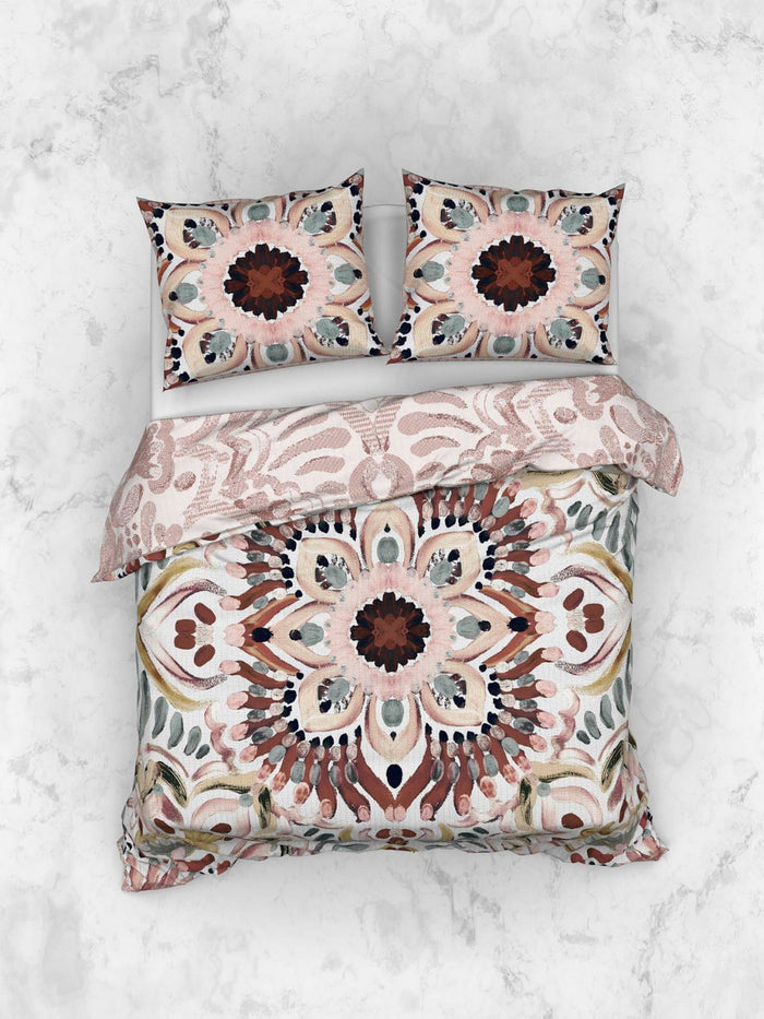 Heckett Lane Dekbedovertrek Katoen Satijn Dobby Thelma - multi