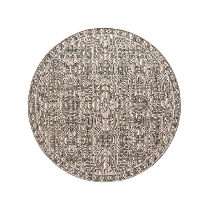 Boho&me Rond buitenkleed Sunny Oriental - grijs - 100 cm rond