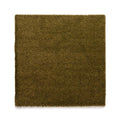 Tapeso Vierkant hoogpolig vloerkleed shaggy Trend effen - olijfgroen -