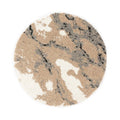 Boho&me Rond hoogpolig vloerkleed Marble Artisan - beige - 100 cm rond