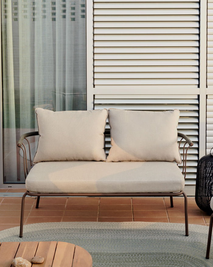 Kave Home - Leeith vloerkleed 100% PET dikke strepen groen Ø 160 x 230