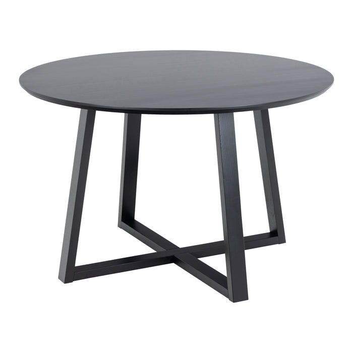 by fonQ Oak Eettafel - Ø 120 cm - Zwart