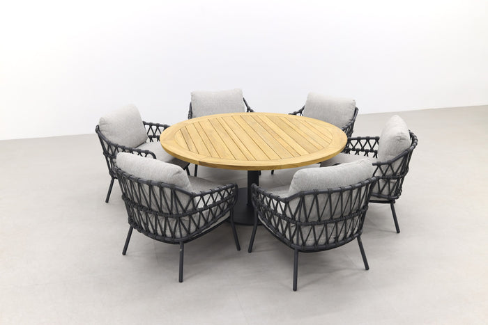4 Seasons Calpi|Saba Ø160 cm. - Low dining - ronde tuinset