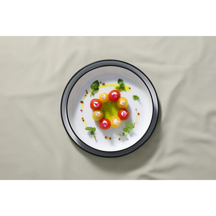 Maastricht Porselein Bord Cosmic 25 cm Zwart Wit Porselein 2 stuks