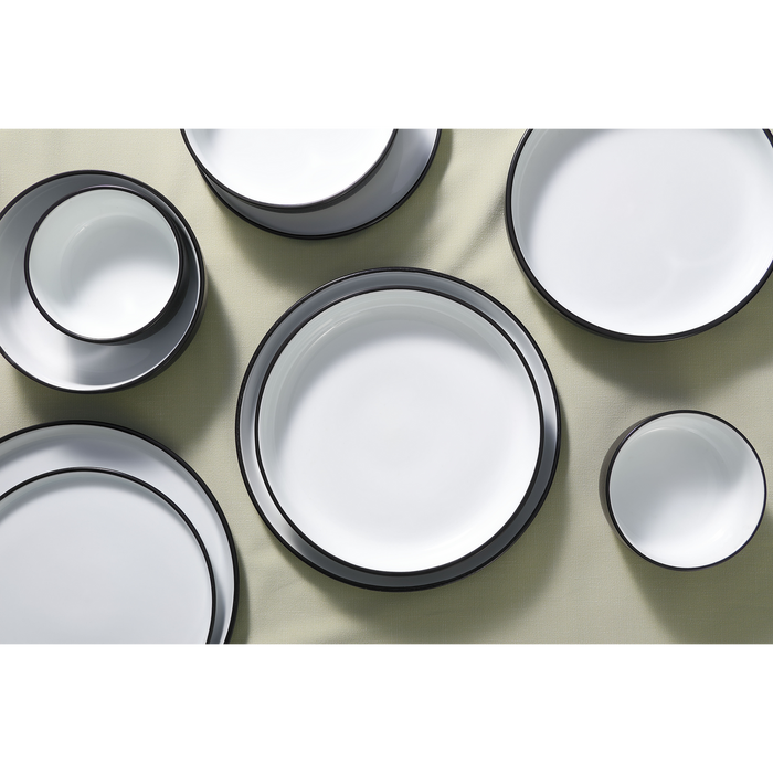 Maastricht Porselein Bord Cosmic 25 cm Zwart Wit Porselein 2 stuks