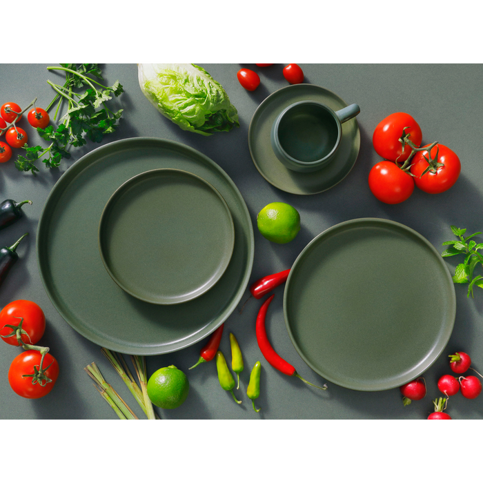 Palmer Bord Sandy Loam 22 cm Groen Stoneware 2 stuk(s)