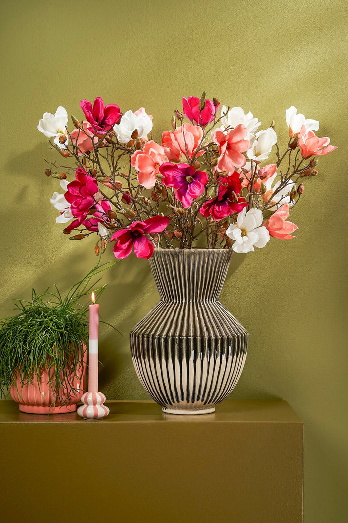 Mica Decorations Magnolia Kunstbloem - H88 cm - Perzik