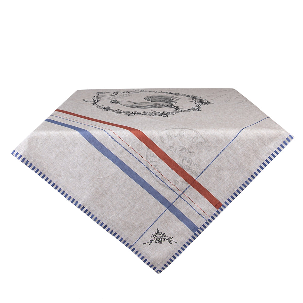 Clayre & Eef Tafelkleed 100x100 cm Beige Katoen Haan