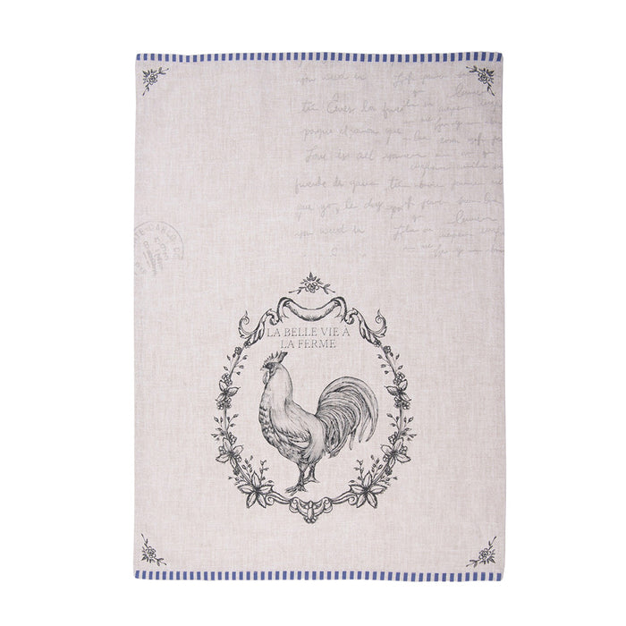 Clayre & Eef Theedoek  50x70 cm Beige Katoen Haan Keukenhanddoek