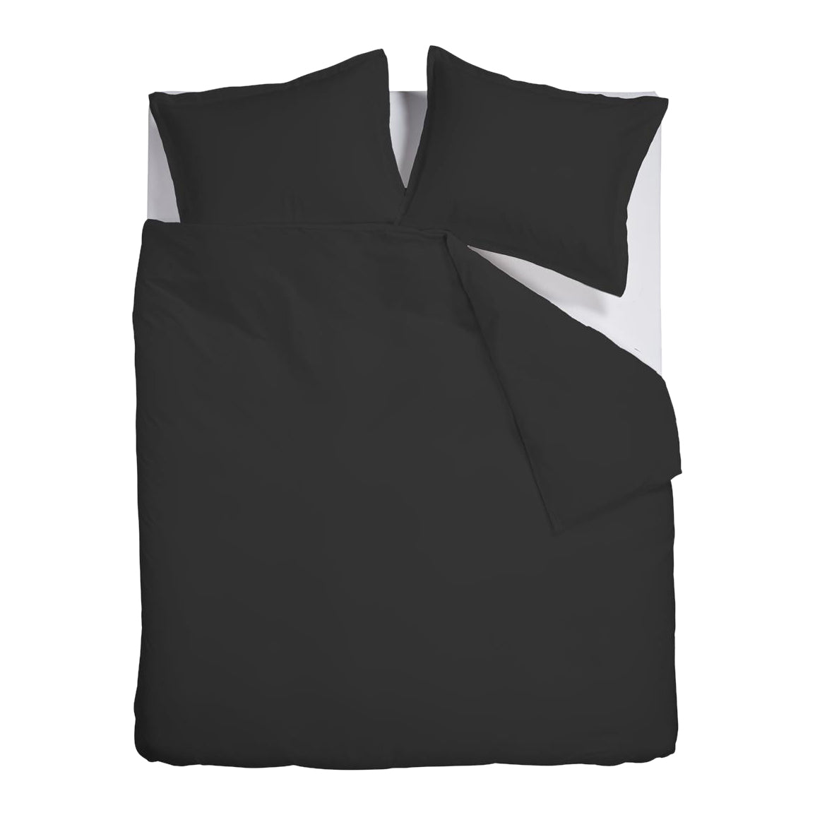 Ambiante Satin Dekbedovertrek 240 x 200/220 cm - Zwart