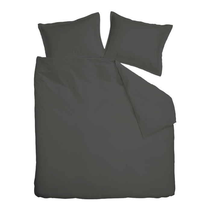 Ambiante Satin Dekbedovertrek 200 x 200/220 cm - Antraciet