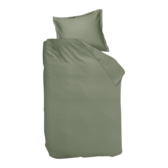 Ambiante Satin Dekbedovertrek 140 x 200/220 cm - Donkergroen