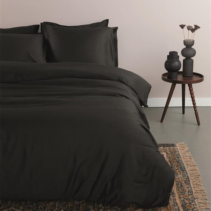 Ambiante Satin Dekbedovertrek 240 x 200/220 cm - Zwart