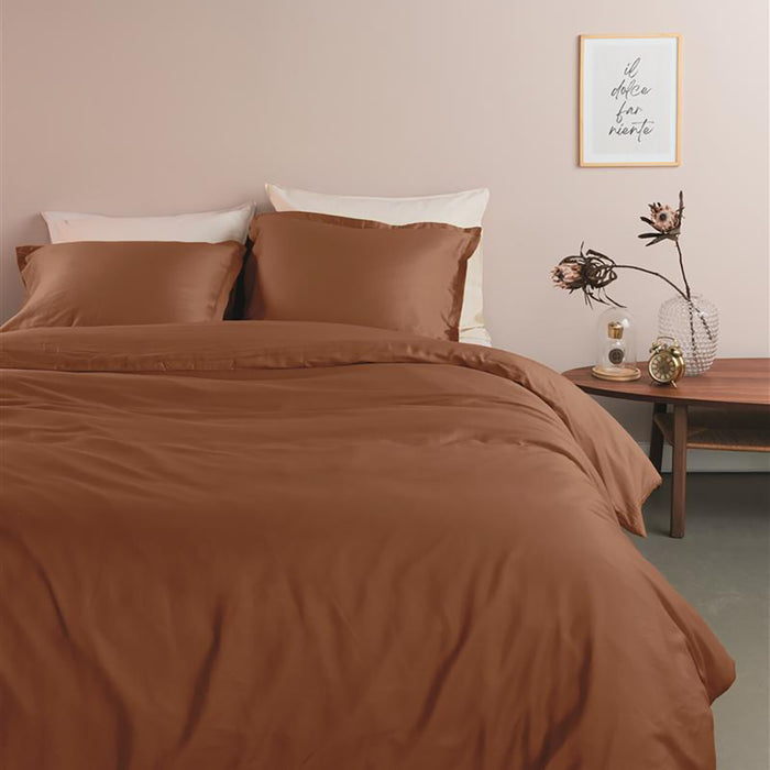 Ambiante Satin Dekbedovertrek 140 x 200/220 cm - Bruin