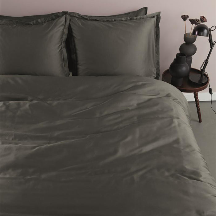 Ambiante Satin Dekbedovertrek 140 x 200/220 cm - Antraciet