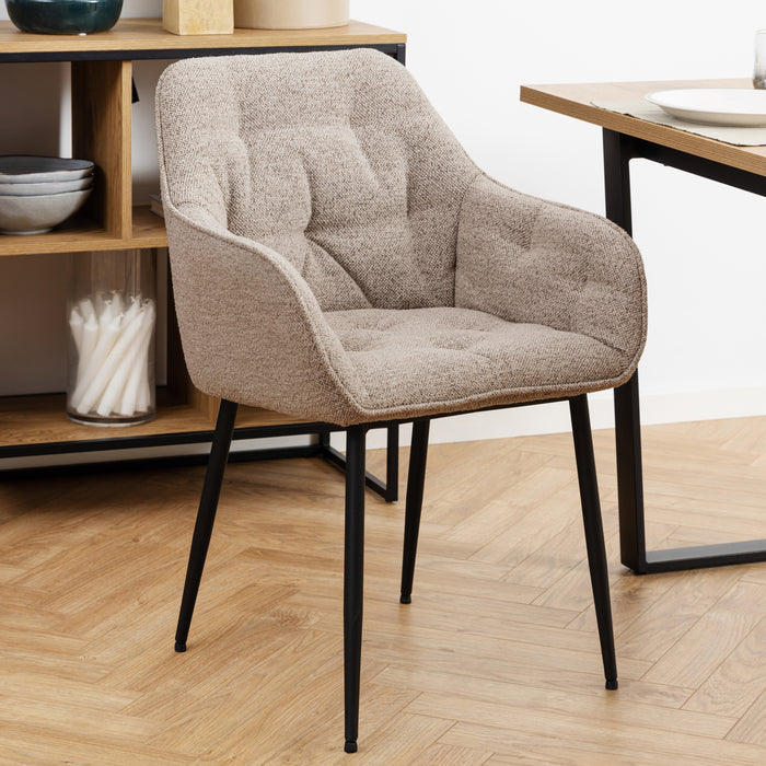 by fonQ  Lopin Eetkamerstoel - Beige - 4-poot