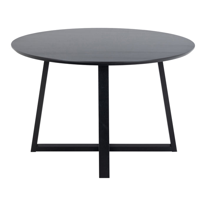 by fonQ Oak Eettafel - Ø 120 cm - Zwart