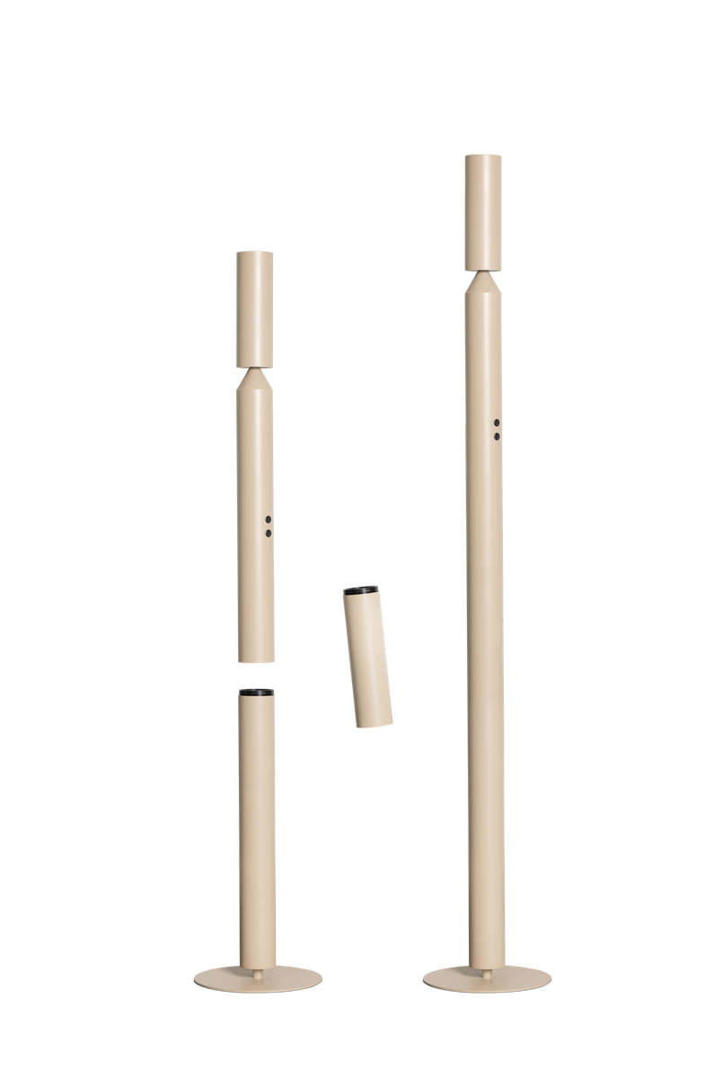 ETH Pencil Vloerlamp mat zand excl. 2xGU10  H180cm on|off on tube