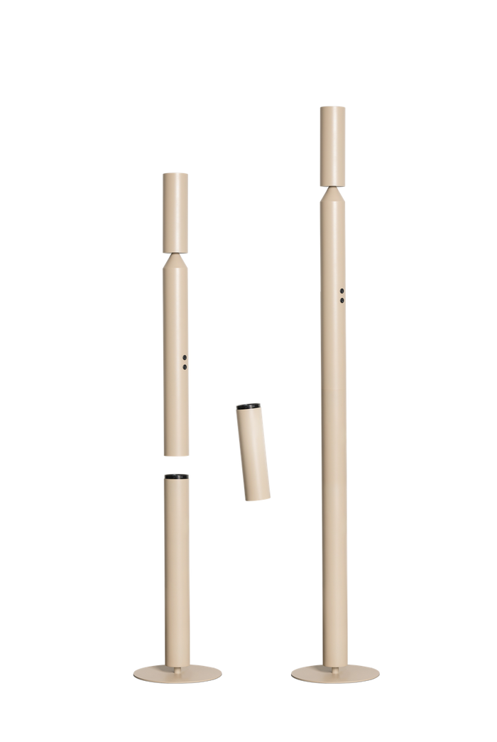 ETH Pencil Vloerlamp mat zand excl. 2xGU10  H180cm on|off on tube