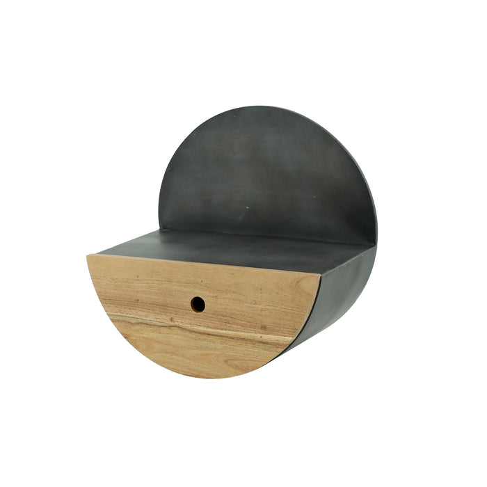 MOOS Fabian Wandkastje Ø 40 cm - Acaciahout