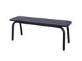 Metalen tuinbank Max 120 cm zwart - zonder rugleuning