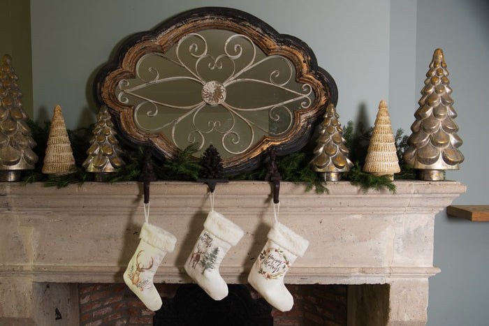 Clayre & Eef Spiegel 70x100 cm Goudkleurig Zwart IJzer