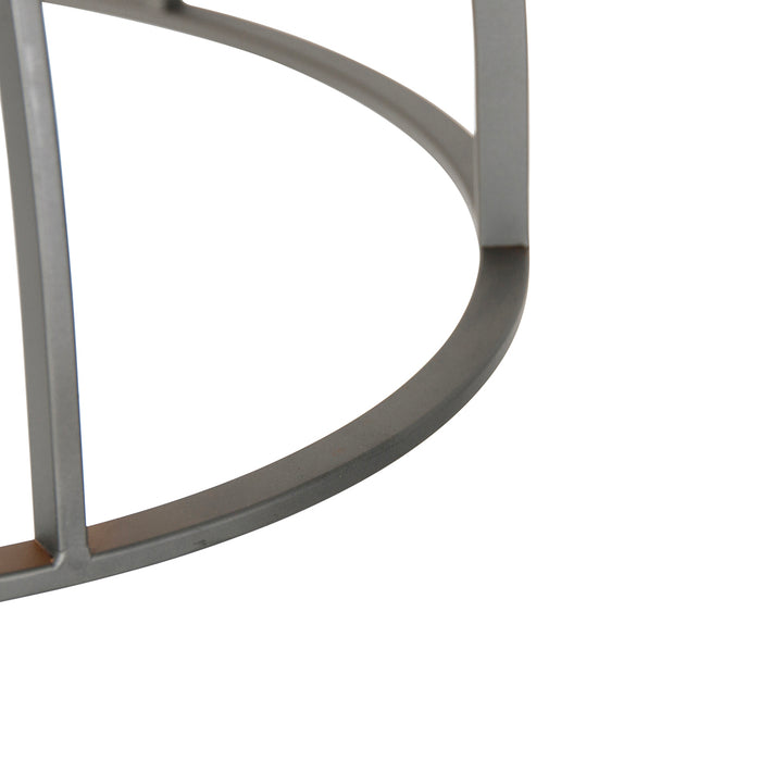 QAZQA Industriële hanglamp donkergrijs met hout 47 cm - Arthur