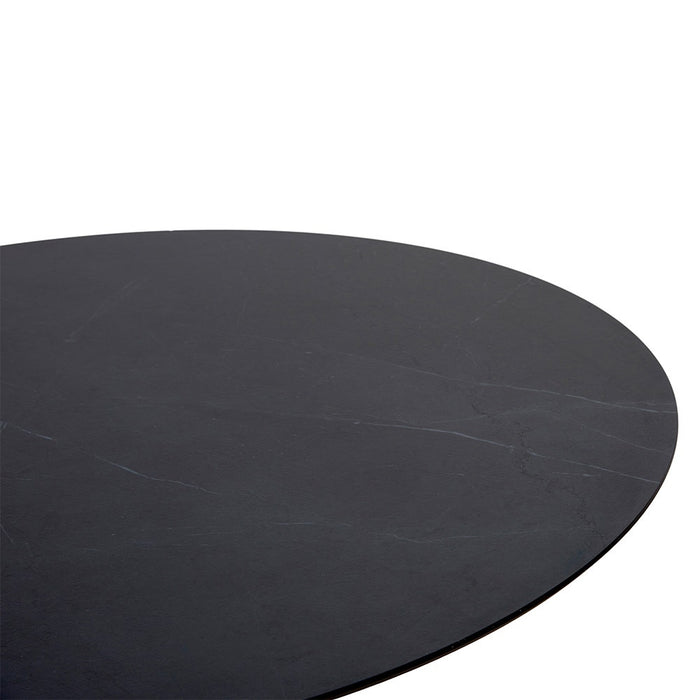 Lisomme Sieb ronde tuintafel zwart - Ø110 cm