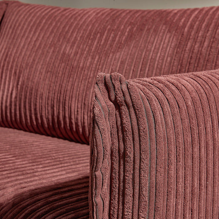 by fonQ Ribbon 3-zitsbank - Rib - Bordeaux