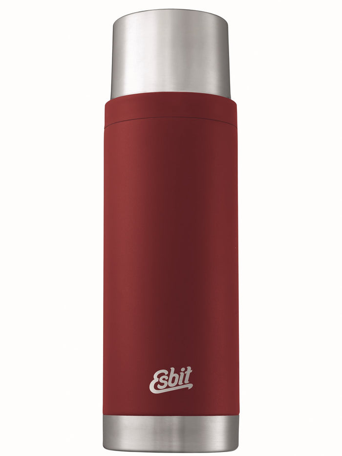 Esbit Sculptor Thermosfles - 1L - Bordeaux Rood - RVS - 2 Bekers