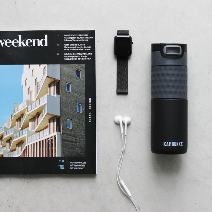 Kambukka - Etna Thermosbeker 500 ml Grip Black Steel