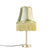 QAZQA Klassieke tafellamp messing met granny kap groen 30 cm - Simplo