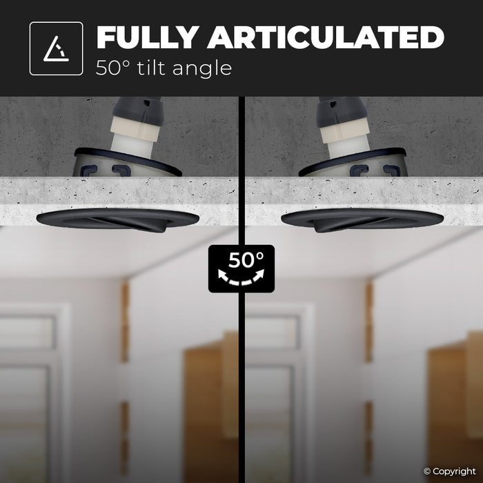 HOFTRONIC 6x  - LED Inbouwspots Badkamer IP65 Zwart