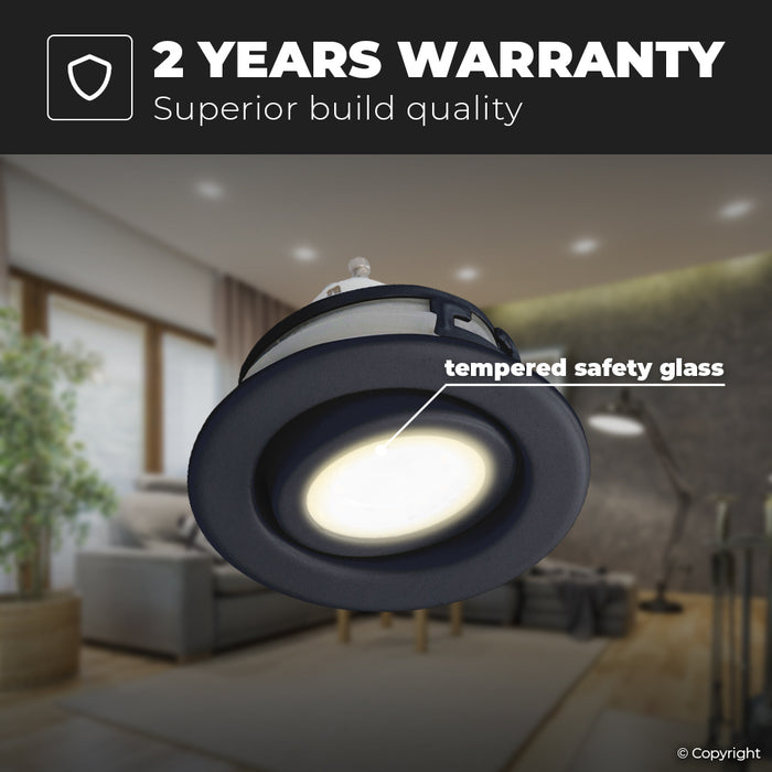 HOFTRONIC 6x  - LED Inbouwspots Badkamer IP65 Zwart