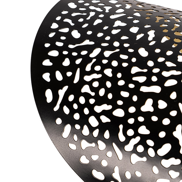 QAZQA Oosterse hanglamp zwart met goud 35 cm - Japke