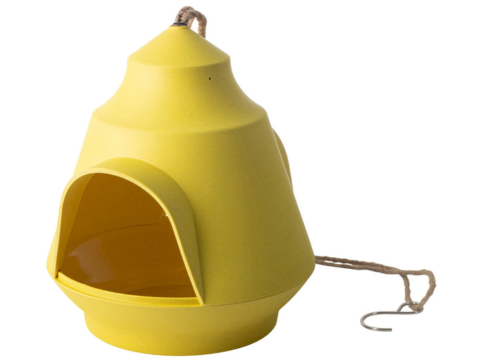 Gusta Vogelvoeder huisje ø18x19,5cm geel