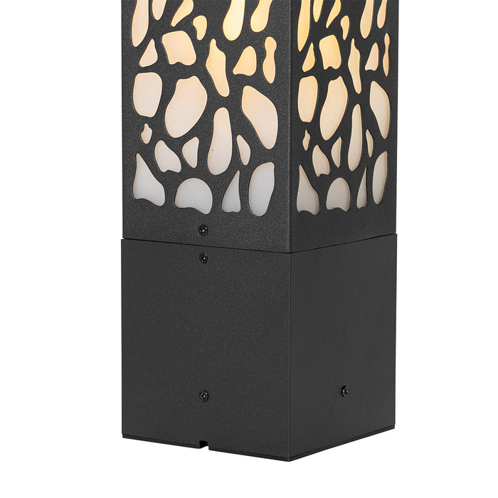 QAZQA Modern buiten paaltje zwart 40 cm IP44 - Nicole