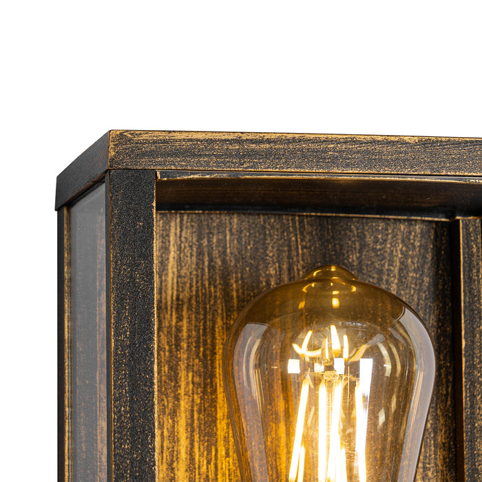 QAZQA Vintage wandlamp antiek goud 26 cm IP44  - Charlois