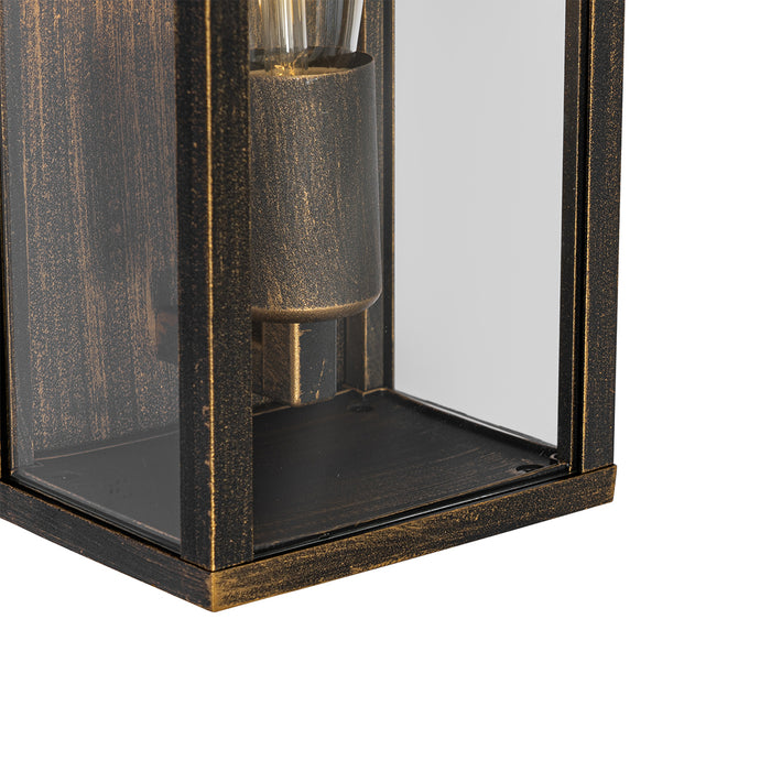 QAZQA Vintage wandlamp antiek goud 26 cm IP44  - Charlois