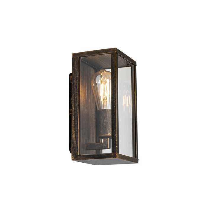 QAZQA Vintage wandlamp antiek goud 26 cm IP44  - Charlois