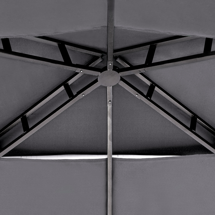 Beliani - NARO - Tuinpaviljoen - Grijs - Staal