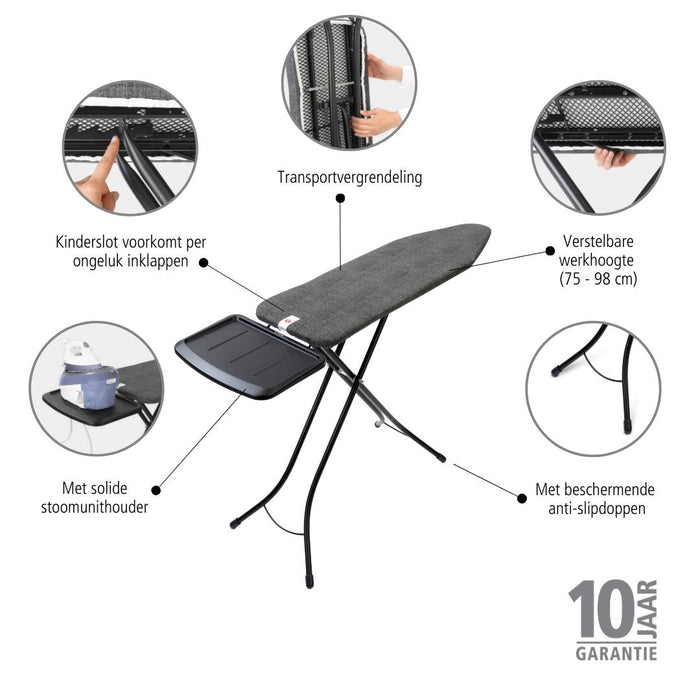 Brabantia Strijkplank met Stoomunithouder 124 x 38 cm