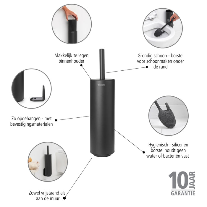 Brabantia MindSet Toiletborstel met Houder - Mineral Infinite Grey